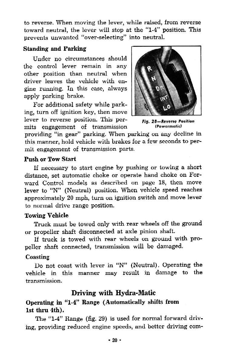 1956 Chevrolet Trucks Operators Manual Page 42